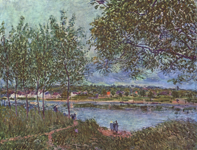 By way of the old ferry by Alfred Sisley — Oil Painting Reproduction