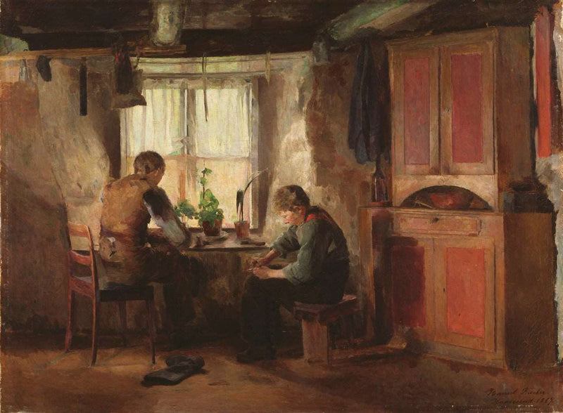 A Country Cobbler by Harriet Backer — Oil Painting Reproduction