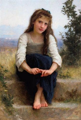 Daydreaming by William-Adolphe Bouguereau — Oil Painting Reproduction