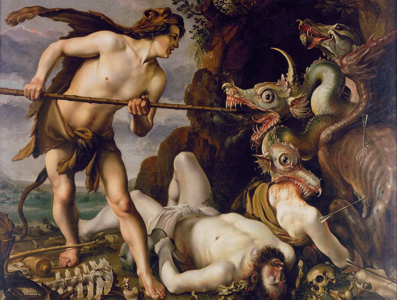 Cadmus Slays The Dragon by Hendrick Goltzius — Oil Painting Reproduction