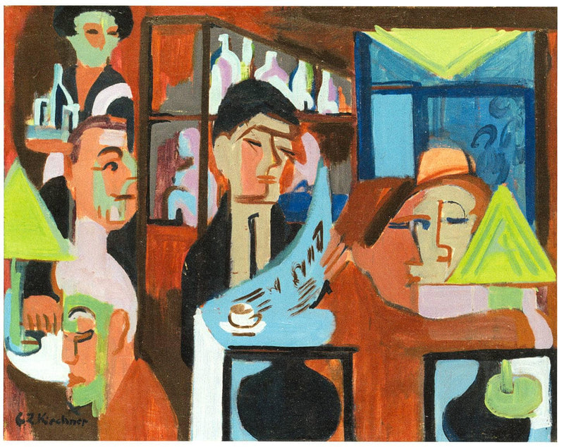 Café in Davos by Ernst Ludwig Kirchner — Oil Painting Reproduction