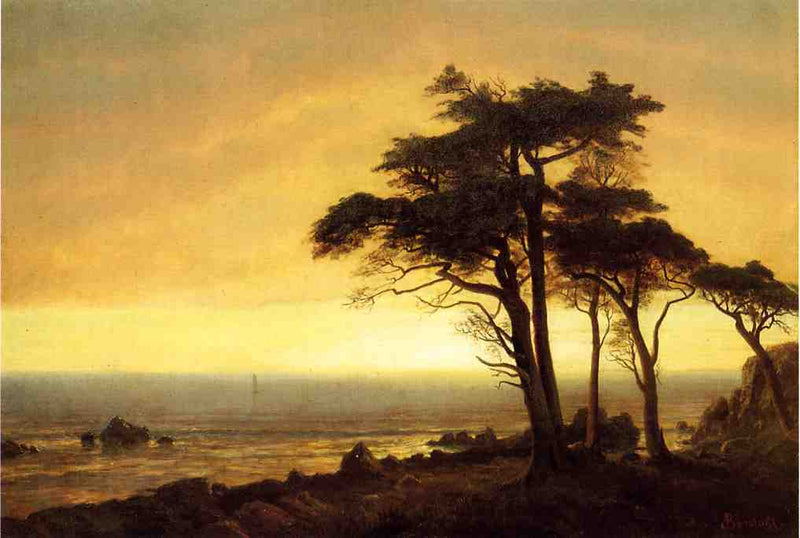 California Coast by Albert Bierstadt — Oil Painting Reproduction