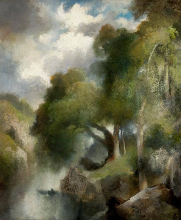 California Landscape by Thomas Moran, Oil Painting Reproduction