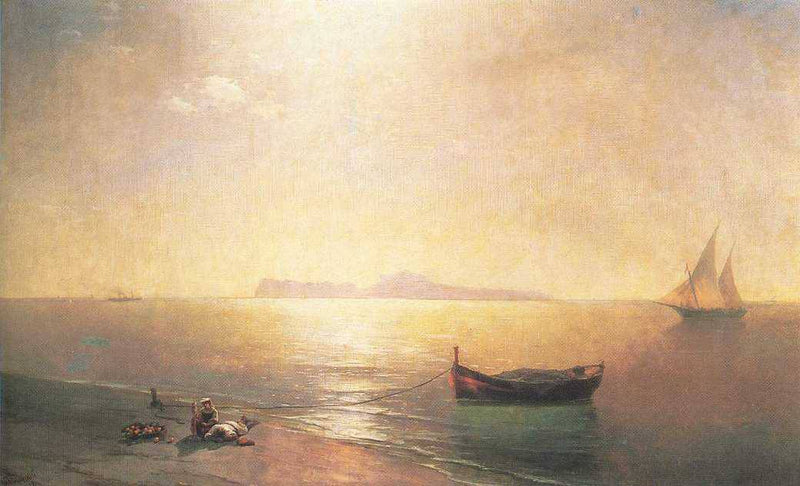 Calm on the Mediterranean Sea by Ivan Aivazovsky — Oil Painting Reproduction