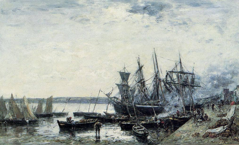 Camaret, the Port by Eugene Boudin — Oil Painting Reproduction