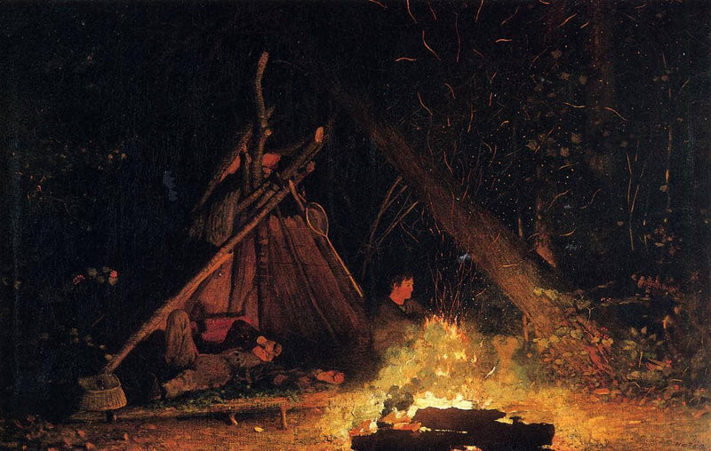 Camp Fire by Winslow Homer — Oil Painting Reproduction