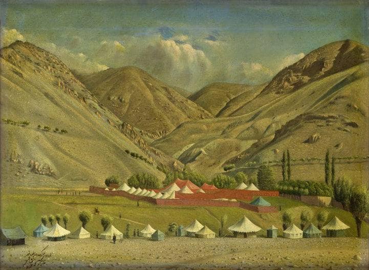 Camp kingdom in Baladeh, Mazandaran by Kamal-ol-Molk — Oil Painting Reproduction