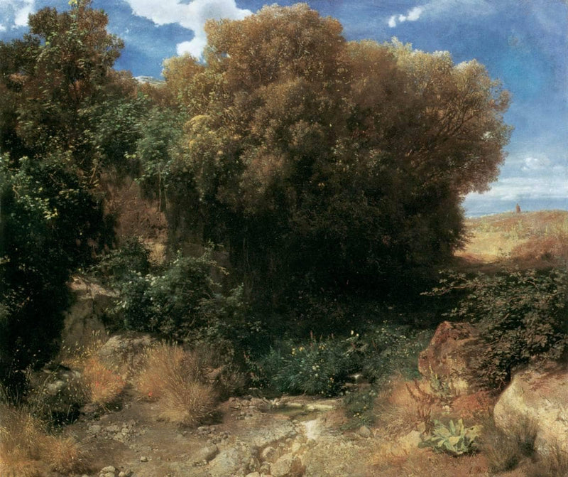 Campagna Landscape by Arnold Böcklin — Oil Painting Reproduction