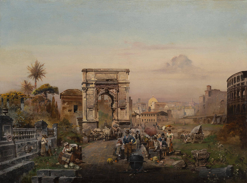 Campo Vaccino, Rome by Robert Alott — Oil Painting Reproduction
