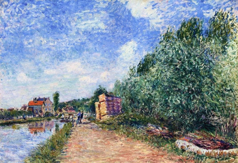 Canal du Loing Chemin de Halage by Alfred Sisley — Oil Painting Reproduction