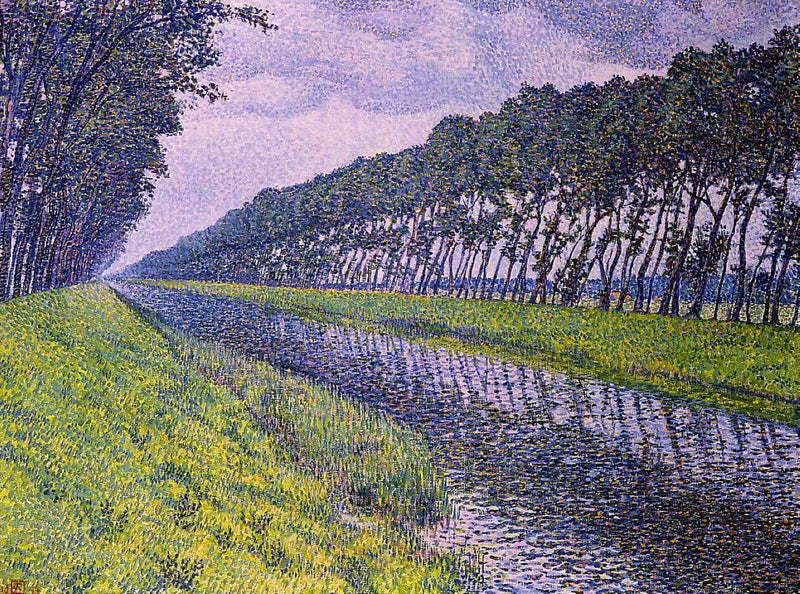 Canal in Flanders by Theo van Rysselberghe — Oil Painting Reproduction