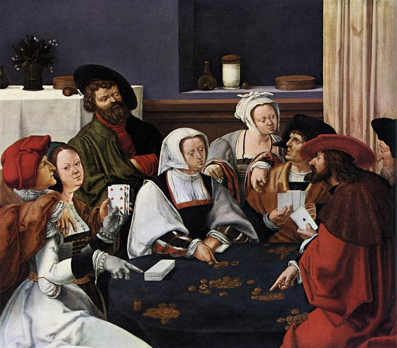 Card Players by Lucas van Leyden — Oil Painting Reproduction