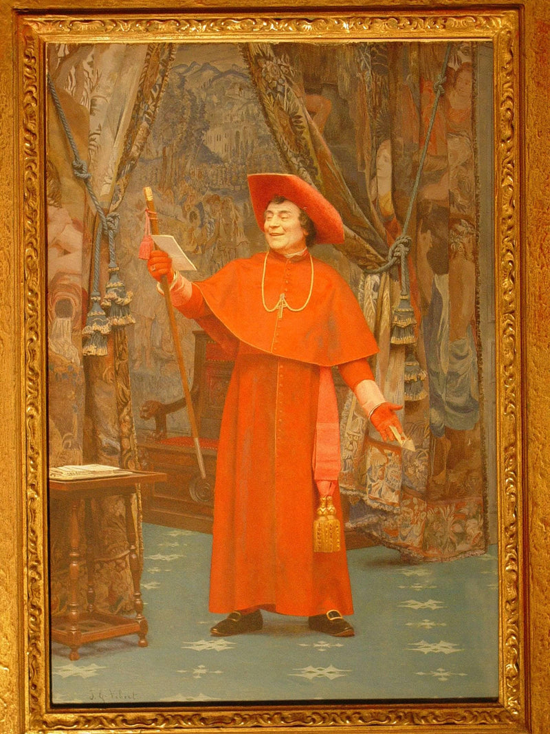 Cardinal, Reading a Letter by Jehan Georges Vibert — Oil Painting Reproduction