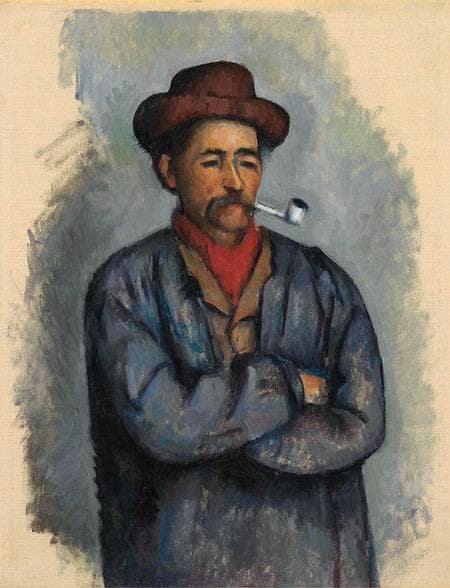 Man with a Pipe (Study for The Card Players) by Paul Cezanne — Oil Painting Reproduction