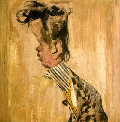 Caricature by Umberto Veruda (Self-caricature) in living room