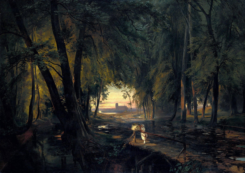 Forest Path near Spandau by Carl Blechen — Oil Painting Reproduction