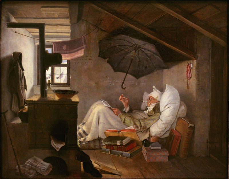 The Poor Poet by Carl Spitzweg — Oil Painting Reproduction