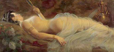 Reclining Woman in master bedroom