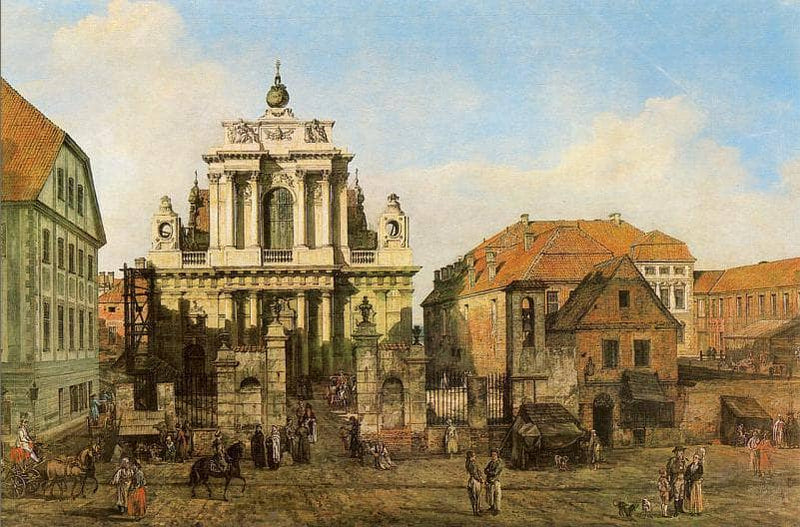 Carmelite Church in Warsaw by Bernardo Bellotto — Oil Painting Reproduction