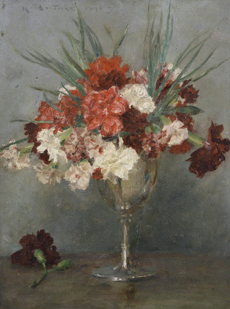Carnations - a Study by Henry Scott Tuke — Oil Painting Reproduction