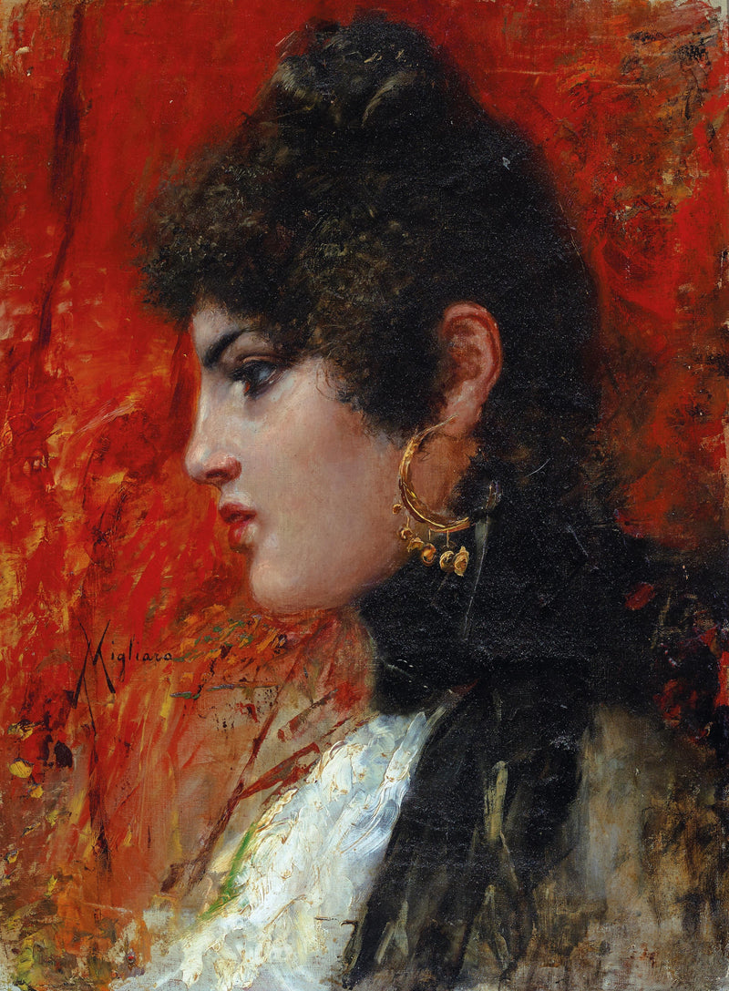 Carolina by Vincenzo Migliaro — Oil Painting Reproduction