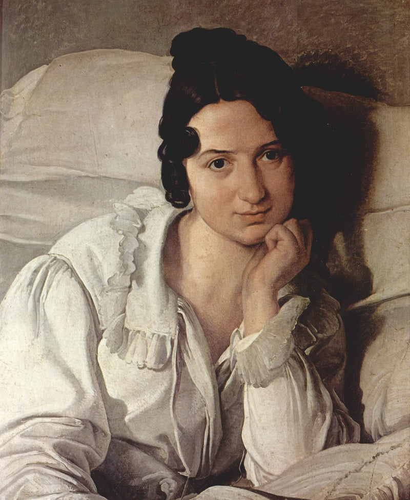 Carolina Zucchi (the Ill) by Francesco Hayez — Oil Painting Reproduction