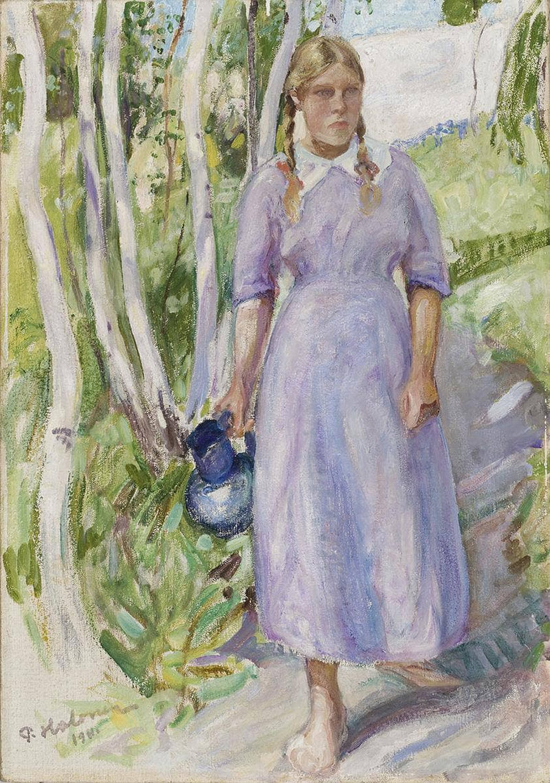 Carrying Water by Pekka Halonen — Oil Painting Reproduction
