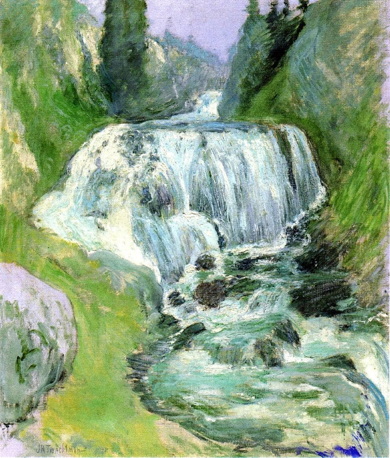 Cascades Waterfall by John Henry Twachtman — Oil Painting Reproduction