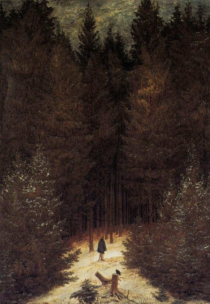 The Chasseur in the Forest by Caspar David Friedrich, Oil Painting Reproduction