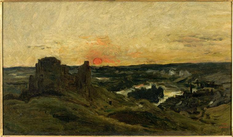 Castle Gaillard in Andelys (Eure) by Charles-Francois Daubigny — Oil Painting Reproduction