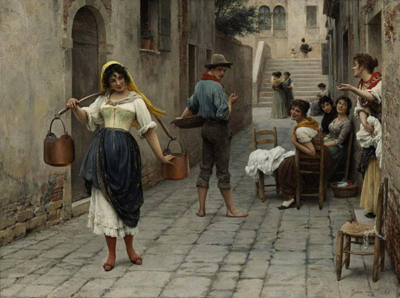 Catch of the Day by Eugene de Blaas — Oil Painting Reproduction