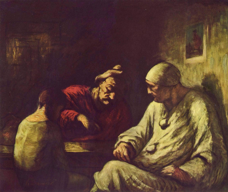 Catch the juggler by Honore Daumier — Oil Painting Reproduction