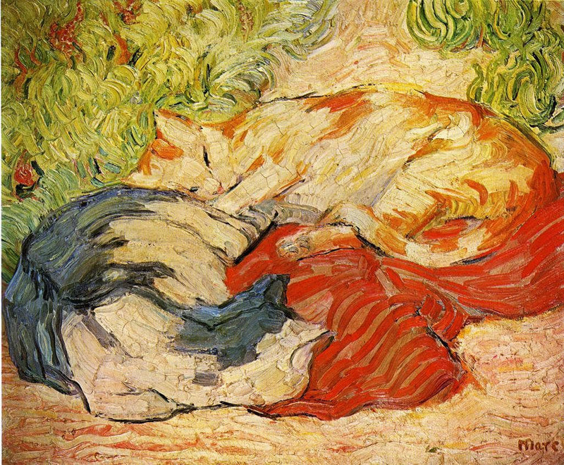 Cats by Franz Marc — Oil Painting Reproduction