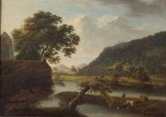Cattle in a landscape by John Glover — Oil Painting Reproduction