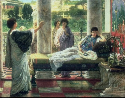 Catullus Reading his Poems at Lesbia's House in apartment