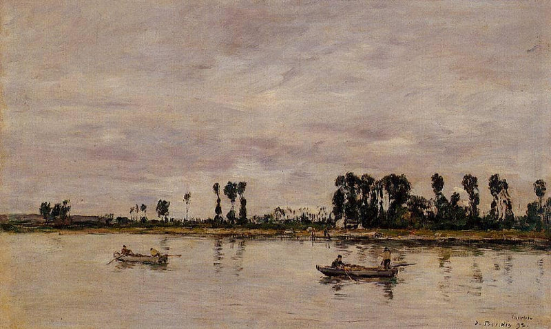 Caudebec-en-Caux, Banks of the Seine by Eugene Boudin — Oil Painting Reproduction