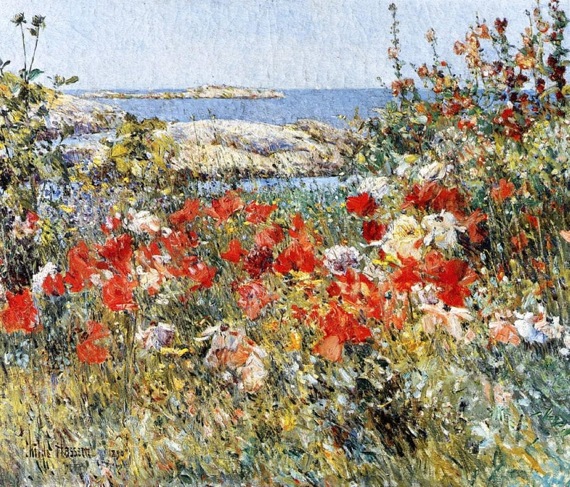 Celia Thaxter's Garden, Isles of Shoals, Maine by Childe Hassam — Oil Painting Reproduction