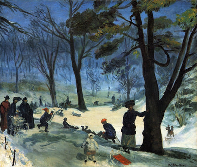 Central Park in Winter in kitchen