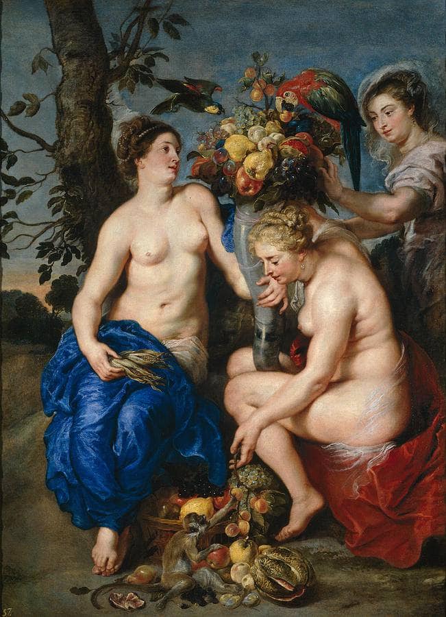 Ceres with two nymphs by Frans Snyders — Oil Painting Reproduction