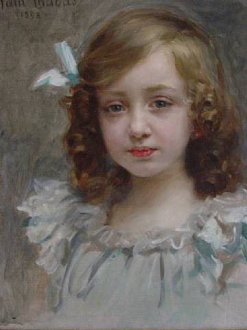 Portrait De Jeune Fille in home office