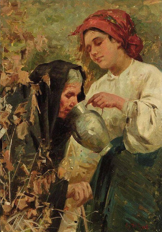 Charity by Luigi Da Rios — Oil Painting Reproduction