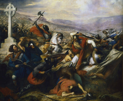 The Battle of Poitiers, 25th October 732, won by Charles Martel in study