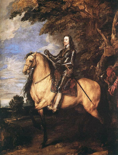 Charles I on horseback in hallway