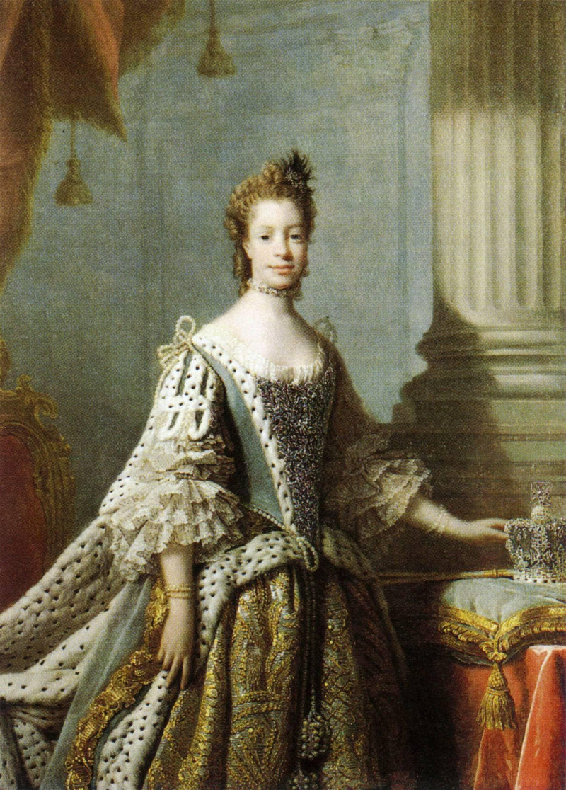 Charlotte Sophia of Mecklenburg-Strelitz by Allan Ramsay — Oil Painting Reproduction