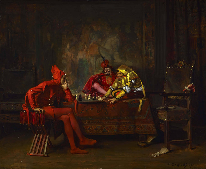 Check the king by Eduardo Zamacois — Oil Painting Reproduction