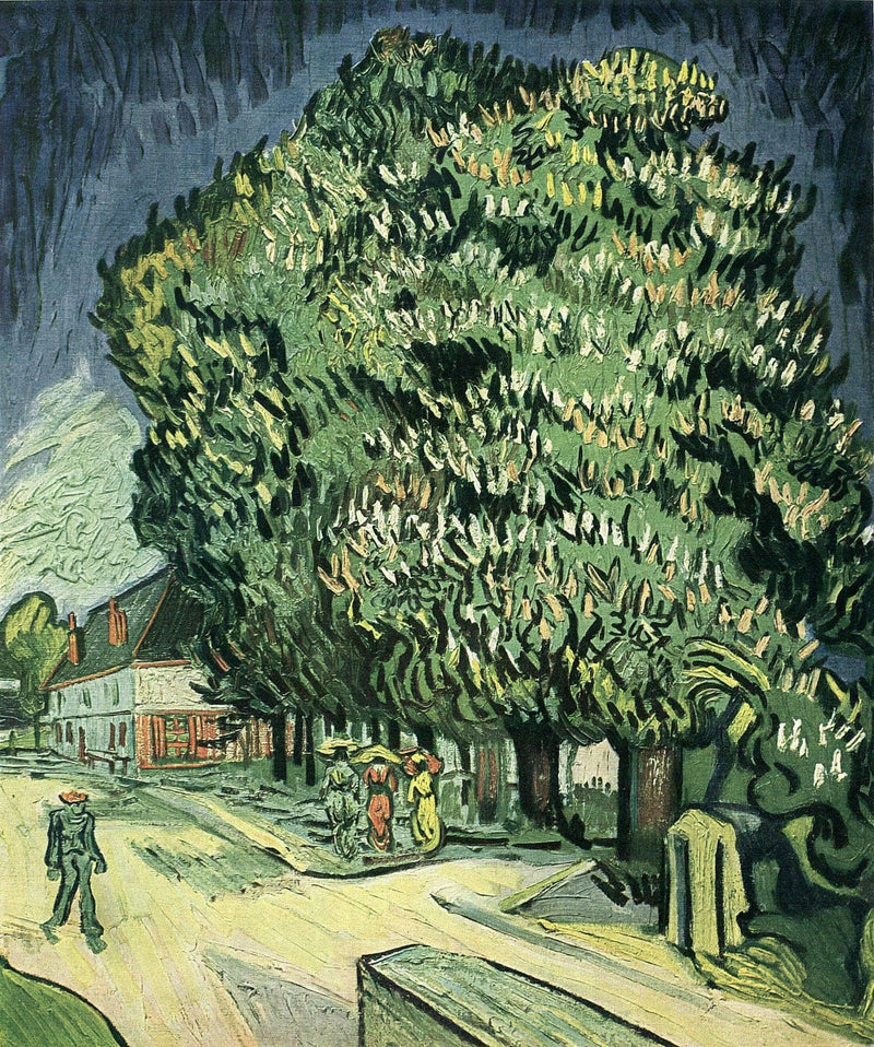 Chestnut Trees in Blossom by Vincent van Gogh — Oil Painting Reproduction
