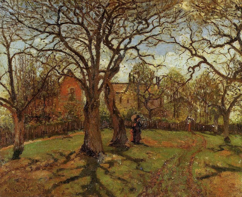 Chestnut Trees, Louveciennes, Spring by Camille Pissarro — Oil Painting Reproduction