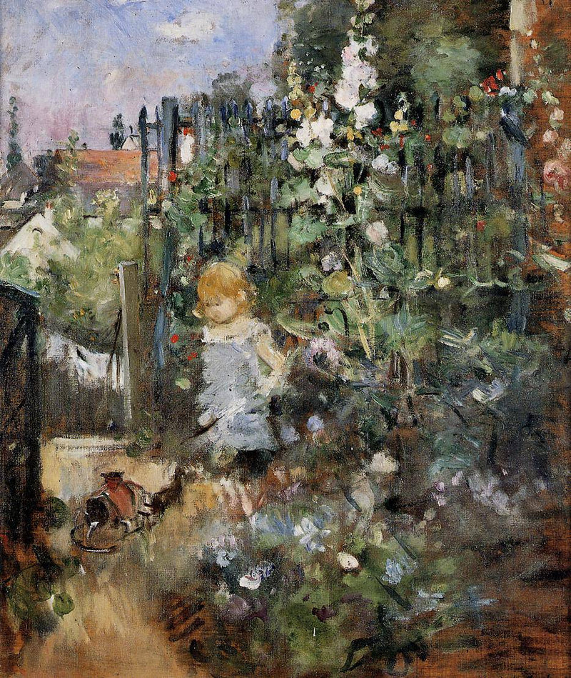 Child in the Rose Garden by Berthe Morisot — Oil Painting Reproduction