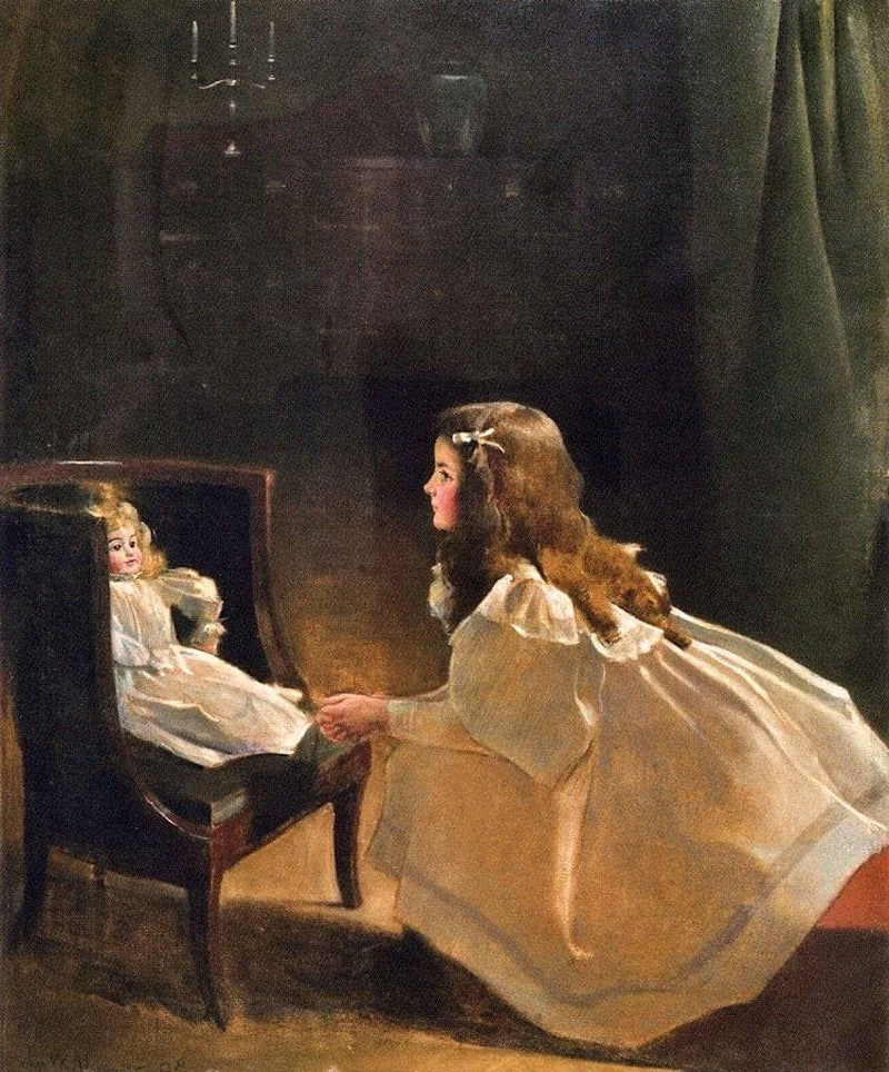 Child with Doll by John White Alexander — Oil Painting Reproduction