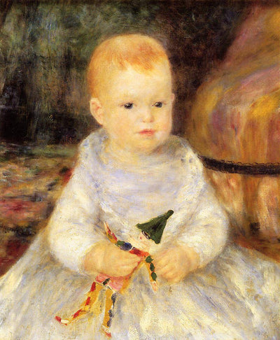 Child with Punch Doll in modern living room